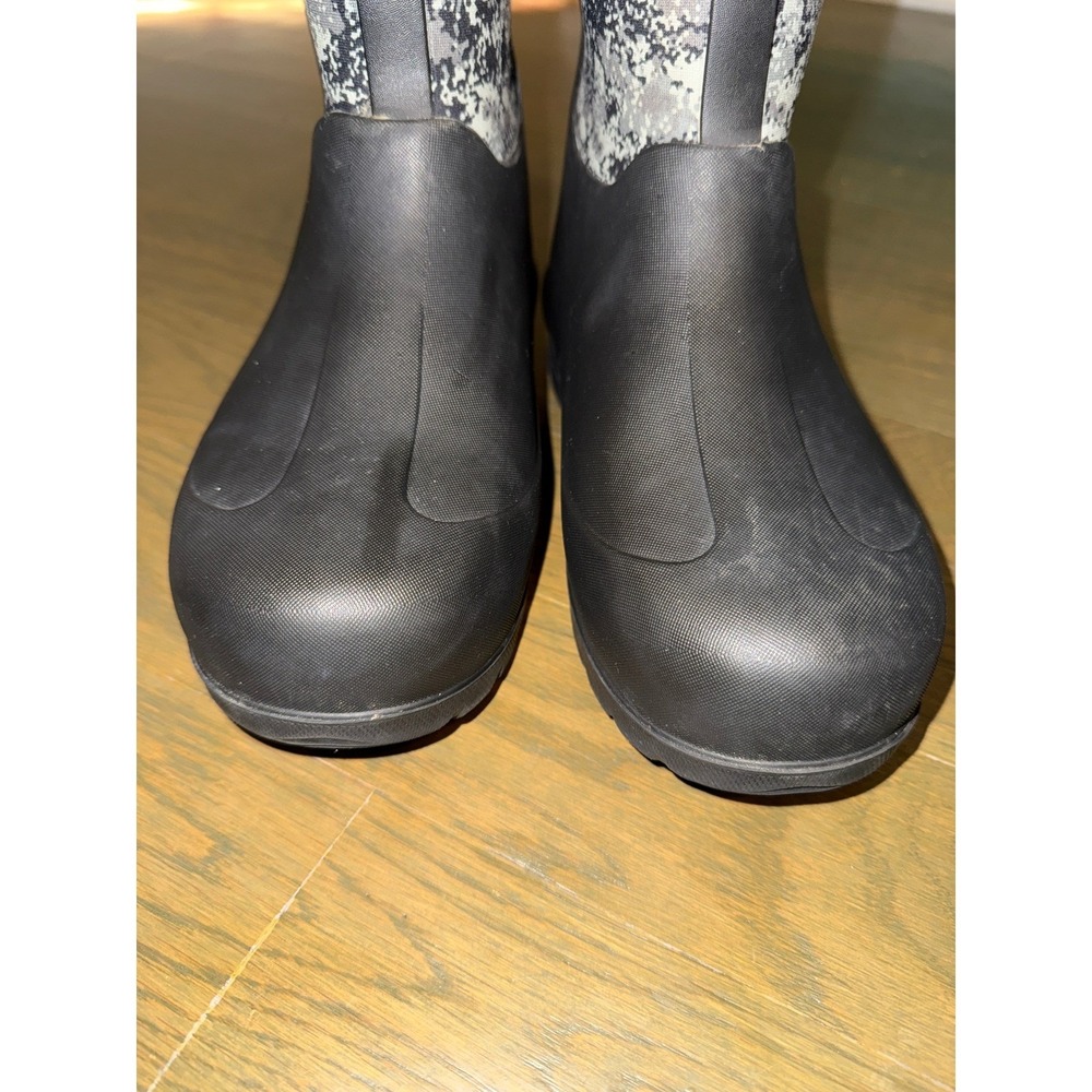 Bogs Youth Neo-Classic Micro Camo Waterproof Winter Boots Black Grey 6 72581-009 - Picture 2 of 9